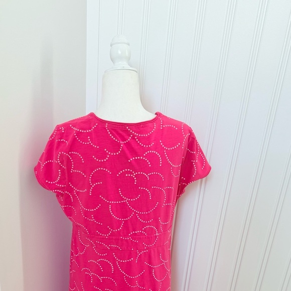 Boden Pink Dot Midi Dress Size 14 R Cotton Blend - Picture 6 of 11